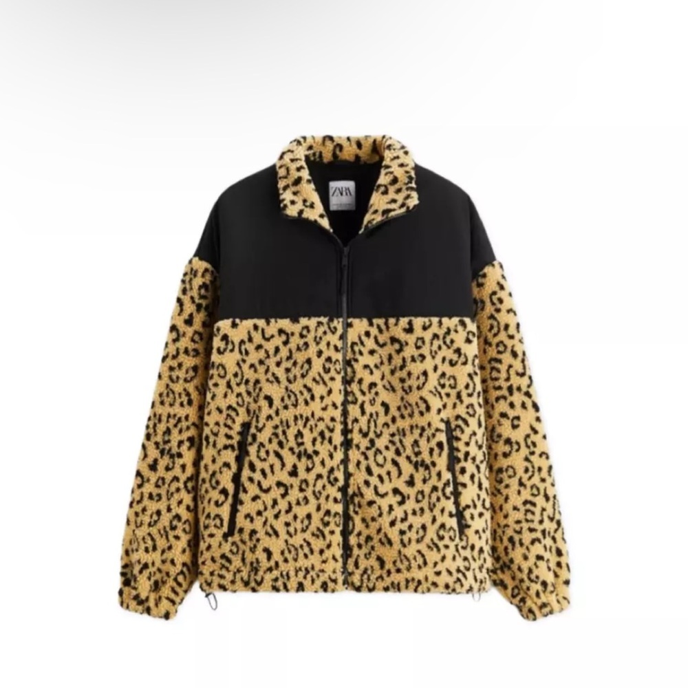 NWT Zara men’s cheetah jacket
